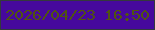 文字の大きさ：4、枠の色：34393d、背景の色：46099d、文字の色：505410 無料ブログパーツのブログ時計