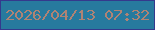 文字の大きさ：5、枠の色：34398d、背景の色：277a9e、文字の色：b08374 無料ブログパーツのブログ時計