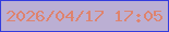 文字の大きさ：5、枠の色：343cde、背景の色：bbafd3、文字の色：de836e 無料ブログパーツのブログ時計