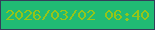 文字の大きさ：5、枠の色：343d5a、背景の色：20bb74、文字の色：95c519 無料ブログパーツのブログ時計