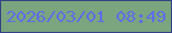 文字の大きさ：5、枠の色：344088、背景の色：7aa57e、文字の色：5f6ce8 無料ブログパーツのブログ時計