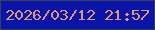 文字の大きさ：1、枠の色：344254、背景の色：0a14a8、文字の色：de9a72 無料ブログパーツのブログ時計