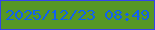 文字の大きさ：5、枠の色：3444ec、背景の色：569725、文字の色：1161ee 無料ブログパーツのブログ時計