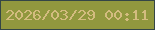 文字の大きさ：3、枠の色：344646、背景の色：91983e、文字の色：d3bc7f 無料ブログパーツのブログ時計