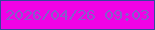 文字の大きさ：2、枠の色：34469d、背景の色：f002e6、文字の色：855dca 無料ブログパーツのブログ時計