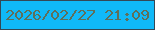 文字の大きさ：1、枠の色：344856、背景の色：10b9f8、文字の色：5e6f5a 無料ブログパーツのブログ時計