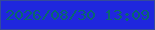 文字の大きさ：3、枠の色：344a9b、背景の色：1f27de、文字の色：0a666e 無料ブログパーツのブログ時計