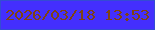 文字の大きさ：3、枠の色：344cd3、背景の色：442ffd、文字の色：7f4212 無料ブログパーツのブログ時計