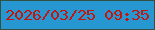 文字の大きさ：2、枠の色：345041、背景の色：2797d1、文字の色：c2150d 無料ブログパーツのブログ時計