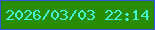 文字の大きさ：4、枠の色：3453df、背景の色：288d02、文字の色：41f4d2 無料ブログパーツのブログ時計