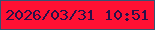 文字の大きさ：5、枠の色：345473、背景の色：ff1033、文字の色：291149 無料ブログパーツのブログ時計