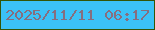 文字の大きさ：5、枠の色：345506、背景の色：3bc2f7、文字の色：866e7f 無料ブログパーツのブログ時計