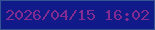 文字の大きさ：2、枠の色：345592、背景の色：111a89、文字の色：822b91 無料ブログパーツのブログ時計