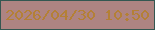 文字の大きさ：4、枠の色：345751、背景の色：ae8482、文字の色：b48036 無料ブログパーツのブログ時計