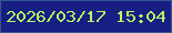 文字の大きさ：2、枠の色：34588e、背景の色：181e84、文字の色：b5fa62 無料ブログパーツのブログ時計