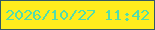 文字の大きさ：4、枠の色：345965、背景の色：ffed1d、文字の色：52ddab 無料ブログパーツのブログ時計