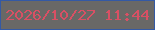 文字の大きさ：5、枠の色：3459a4、背景の色：696866、文字の色：d85064 無料ブログパーツのブログ時計