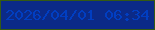 文字の大きさ：5、枠の色：345a13、背景の色：0b2a88、文字の色：013ec1 無料ブログパーツのブログ時計