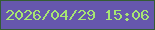 文字の大きさ：5、枠の色：345c34、背景の色：6657ad、文字の色：a7e573 無料ブログパーツのブログ時計