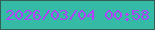 文字の大きさ：4、枠の色：345d53、背景の色：35baa6、文字の色：b141fe 無料ブログパーツのブログ時計