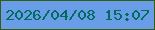 文字の大きさ：1、枠の色：345e0f、背景の色：699de8、文字の色：026c5a 無料ブログパーツのブログ時計