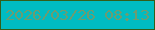 文字の大きさ：2、枠の色：345e19、背景の色：00bcc2、文字の色：6b9c72 無料ブログパーツのブログ時計