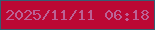 文字の大きさ：4、枠の色：345e73、背景の色：bb0834、文字の色：bc6194 無料ブログパーツのブログ時計