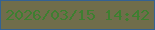 文字の大きさ：3、枠の色：346293、背景の色：706d4b、文字の色：3e7f30 無料ブログパーツのブログ時計