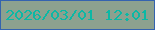 文字の大きさ：1、枠の色：3463af、背景の色：8ca18f、文字の色：0cb8a5 無料ブログパーツのブログ時計