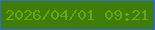 文字の大きさ：1、枠の色：3464f6、背景の色：3d7e07、文字の色：67a60f 無料ブログパーツのブログ時計