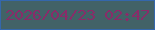 文字の大きさ：4、枠の色：3467ac、背景の色：426267、文字の色：892c69 無料ブログパーツのブログ時計