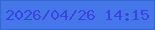 文字の大きさ：2、枠の色：3467d0、背景の色：4577eb、文字の色：3945e0 無料ブログパーツのブログ時計
