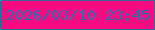 文字の大きさ：1、枠の色：346897、背景の色：fb0981、文字の色：356db4 無料ブログパーツのブログ時計