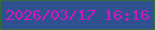 文字の大きさ：4、枠の色：346c3a、背景の色：305190、文字の色：d714c1 無料ブログパーツのブログ時計
