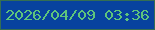 文字の大きさ：1、枠の色：346e53、背景の色：07429f、文字の色：5ec47c 無料ブログパーツのブログ時計