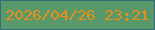 文字の大きさ：4、枠の色：346e78、背景の色：58986b、文字の色：e88f18 無料ブログパーツのブログ時計