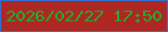 文字の大きさ：1、枠の色：346fd4、背景の色：ad2723、文字の色：1db232 無料ブログパーツのブログ時計