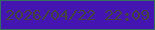 文字の大きさ：5、枠の色：34705d、背景の色：4515b2、文字の色：43463b 無料ブログパーツのブログ時計