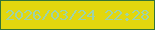 文字の大きさ：1、枠の色：347436、背景の色：e2d70e、文字の色：9ed3a9 無料ブログパーツのブログ時計