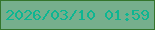 文字の大きさ：1、枠の色：34752c、背景の色：76af8d、文字の色：0db692 無料ブログパーツのブログ時計