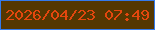 文字の大きさ：4、枠の色：347aec、背景の色：543702、文字の色：e3470e 無料ブログパーツのブログ時計