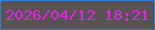 文字の大きさ：5、枠の色：347ed5、背景の色：595255、文字の色：df26e1 無料ブログパーツのブログ時計