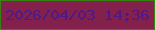 文字の大きさ：1、枠の色：348212、背景の色：83204c、文字の色：4d1989 無料ブログパーツのブログ時計