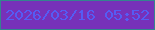 文字の大きさ：2、枠の色：34848f、背景の色：7731b9、文字の色：555cf4 無料ブログパーツのブログ時計