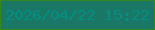 文字の大きさ：5、枠の色：34881f、背景の色：1b7765、文字の色：048f84 無料ブログパーツのブログ時計