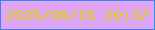 文字の大きさ：3、枠の色：3488eb、背景の色：dfa4f6、文字の色：d3da05 無料ブログパーツのブログ時計