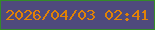文字の大きさ：2、枠の色：348b28、背景の色：4f4a7c、文字の色：e18206 無料ブログパーツのブログ時計