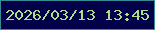 文字の大きさ：2、枠の色：348b96、背景の色：04014b、文字の色：aedd85 無料ブログパーツのブログ時計