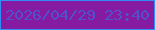 文字の大きさ：1、枠の色：348cf9、背景の色：861aa0、文字の色：4f52cc 無料ブログパーツのブログ時計