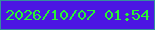 文字の大きさ：3、枠の色：348e9e、背景の色：4c15e3、文字の色：28f532 無料ブログパーツのブログ時計